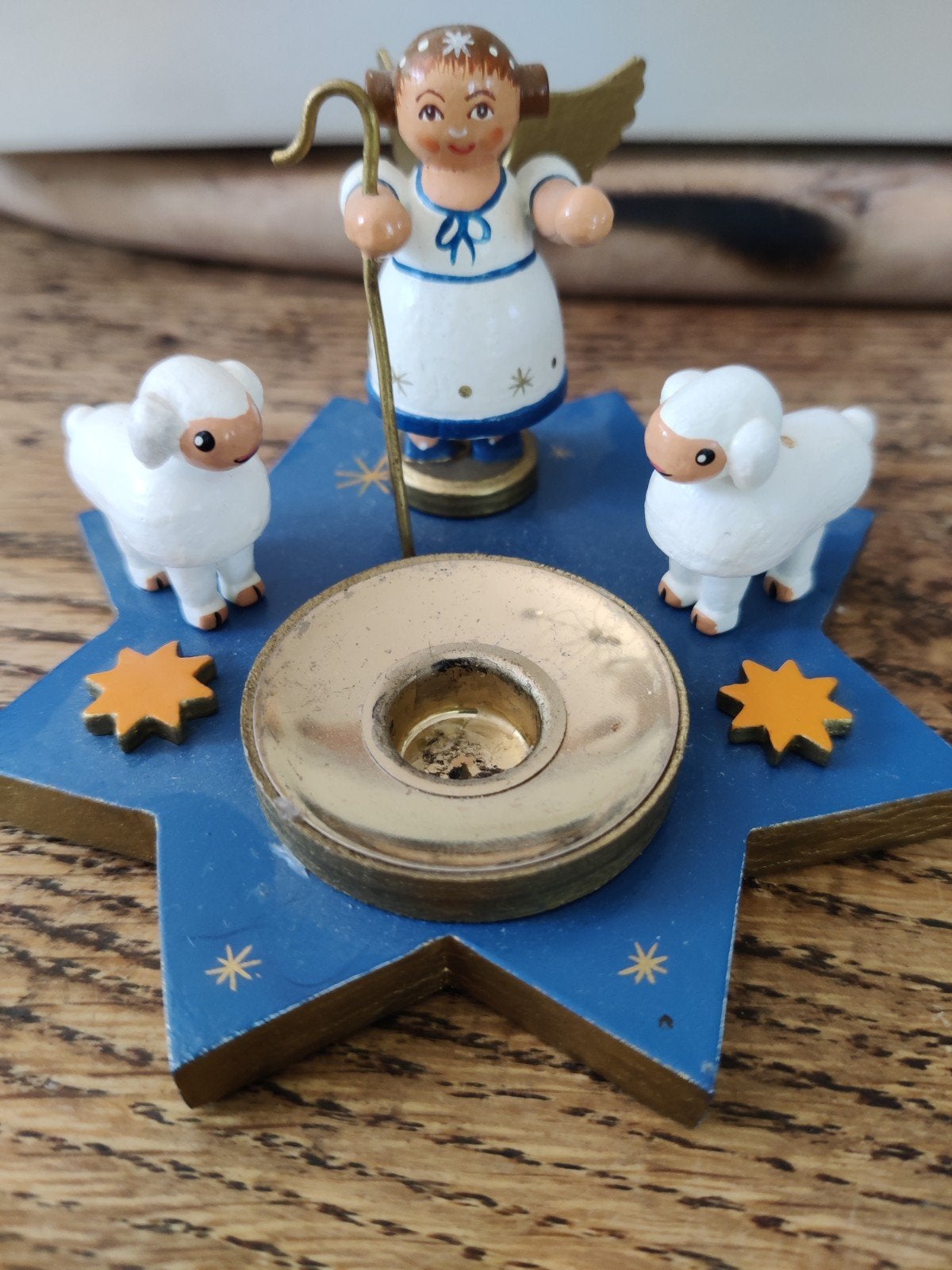 Engel met schaapjes en kandelaartje, Diversen, Kerst, Ophalen of Verzenden
