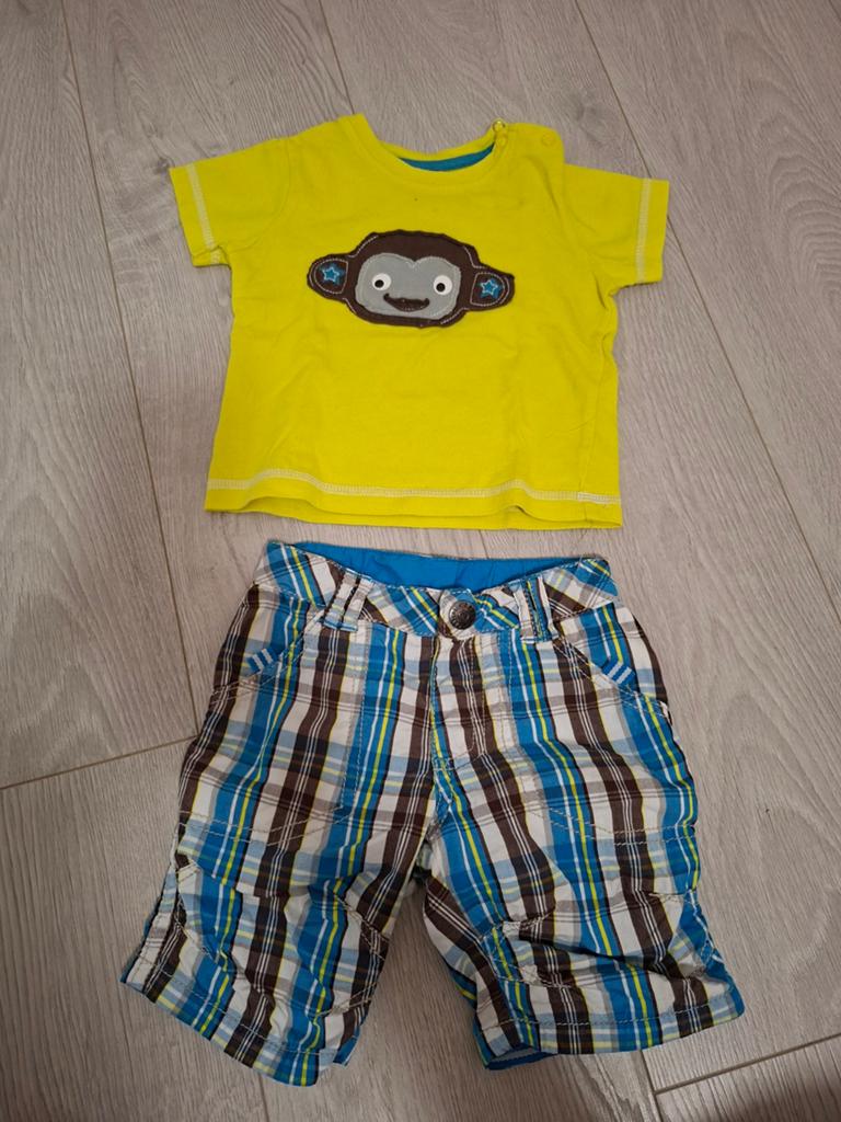 Leuke zomer set: HEMA shirtje en geruit broekje maat 68, Gebruikt, Ophalen of Verzenden, Setje, HEMA