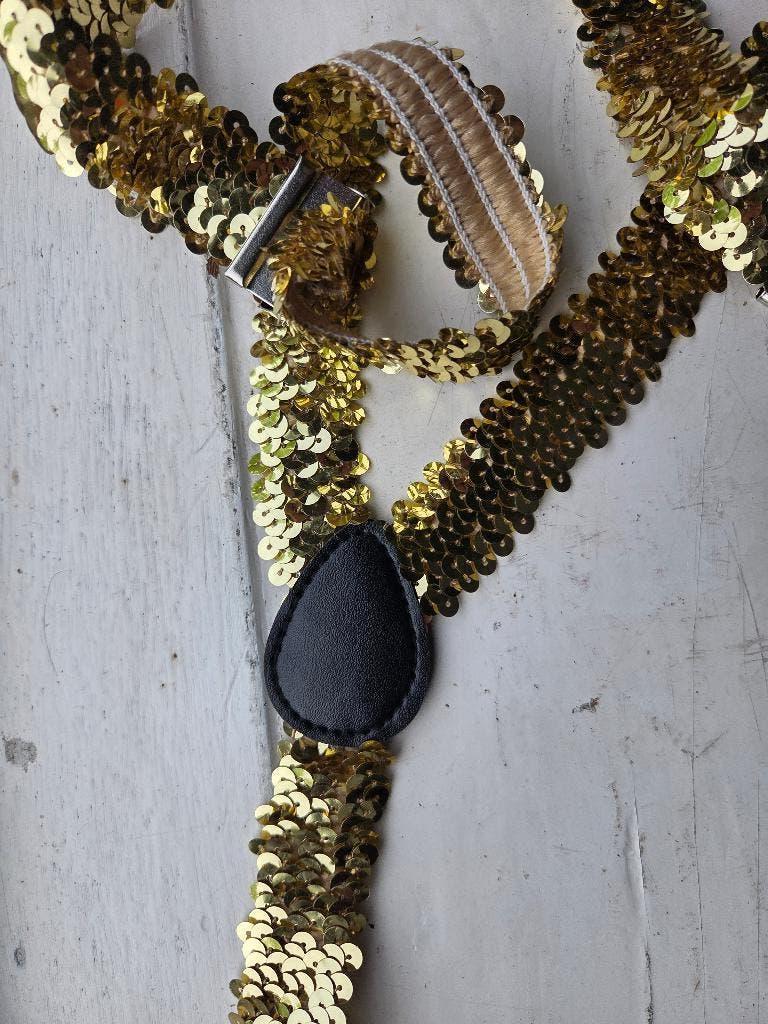 Glitter bretels goud/zilver, Ophalen of Verzenden, Zo goed als nieuw, Versiering