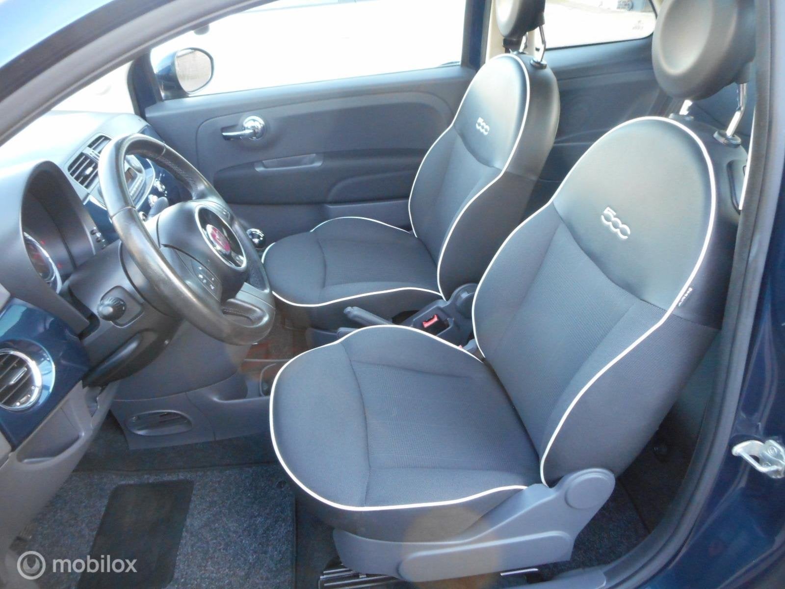 Fiat 500 1.2 Lounge PANODAK+LM-16+RESERVEWIEL+METALLIC, Gebruikt, 4 cilinders, 840 kg, Origineel Nederlands