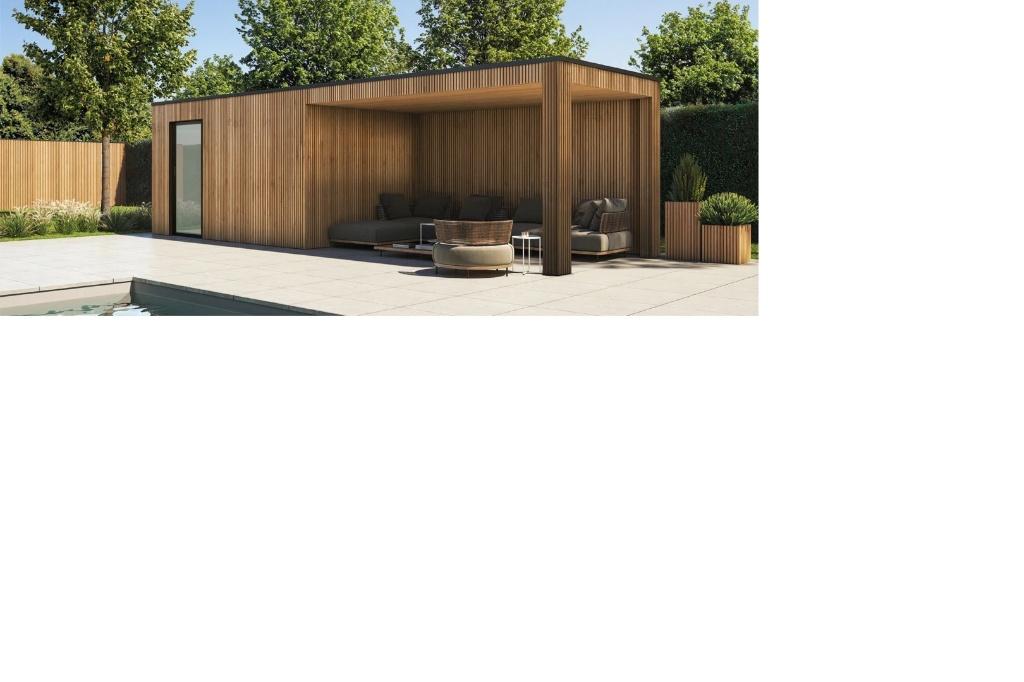 MAATWERK Strak tuinhuis Box-Thermo Wood in diverse maten, Verzenden, Nieuw