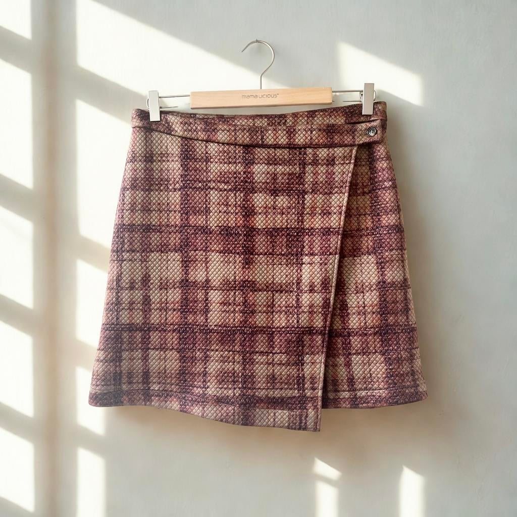 Enolah geruite rok camel/donkerrood, maat 40 - NP 119,-, Maat 38/40 (M), P, P, P