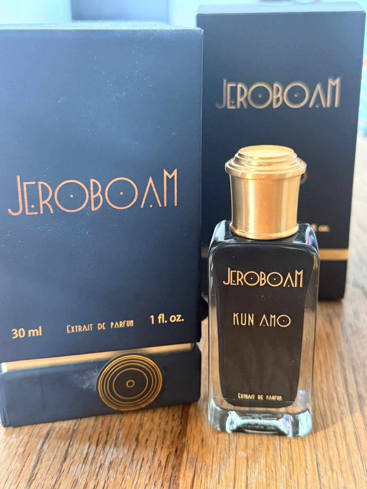 Lege flacon + originele doos Jeroboam KUN AMO, Ophalen of Verzenden, Gebruikt