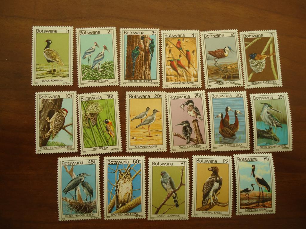 Vogels Botswana 1978, mi. 198-214 postfris/ongebruikt, Ophalen of Verzenden, Postfris, Dier of Natuur