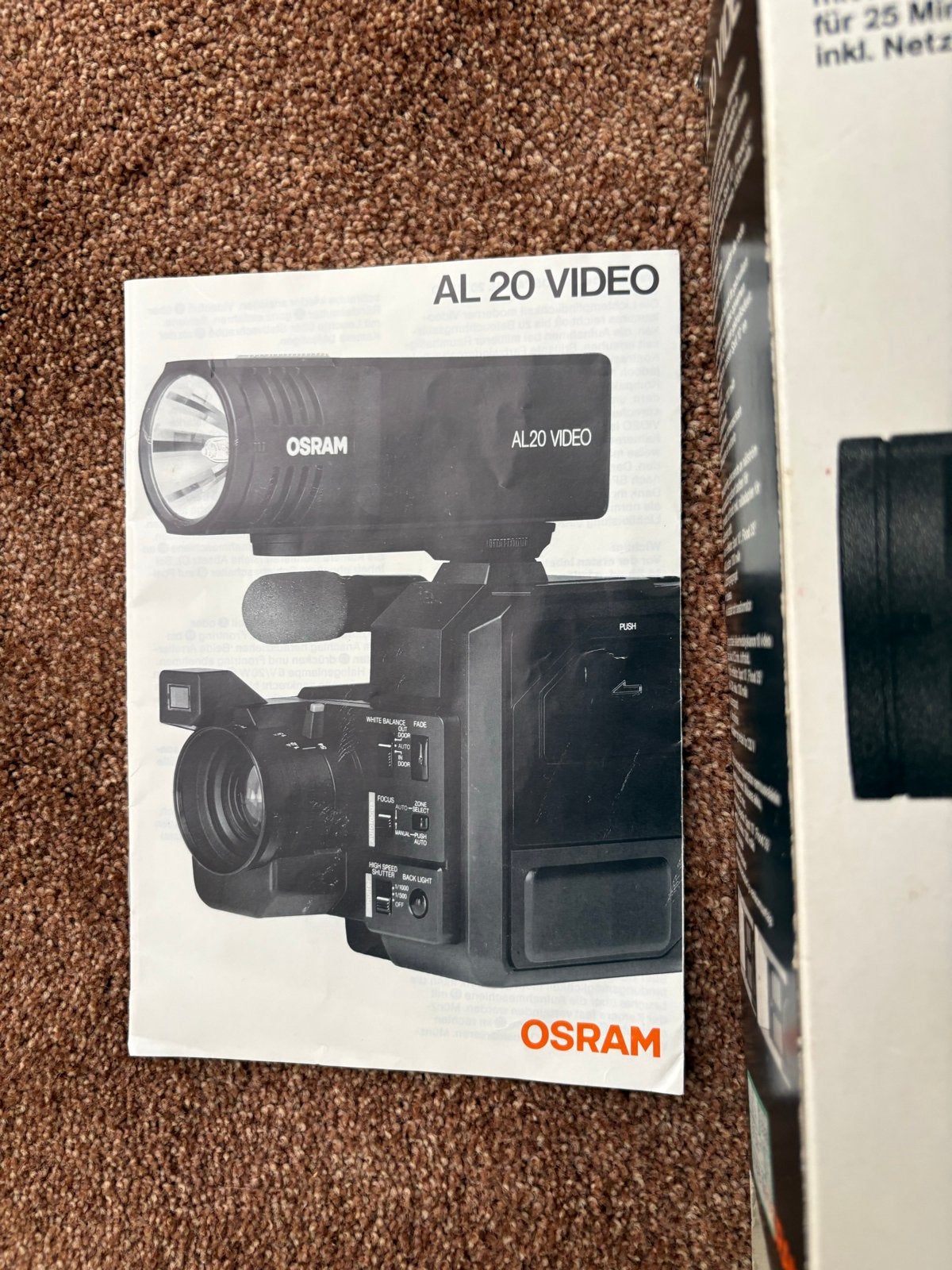 Osram AL 20 Video Licht - Vintage Cameralamp, Overige soorten, Zo goed als nieuw, Ingebouwde lamp, Ophalen