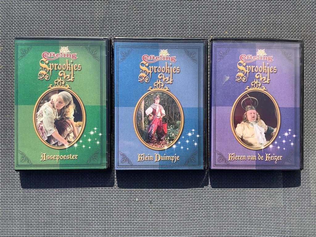 Efteling Sprookjes - 3 mini dvd’s - stereo, Nederlandse taal, Verzamelen, Efteling, Ophalen of Verzenden, Zo goed als nieuw, Overige typen