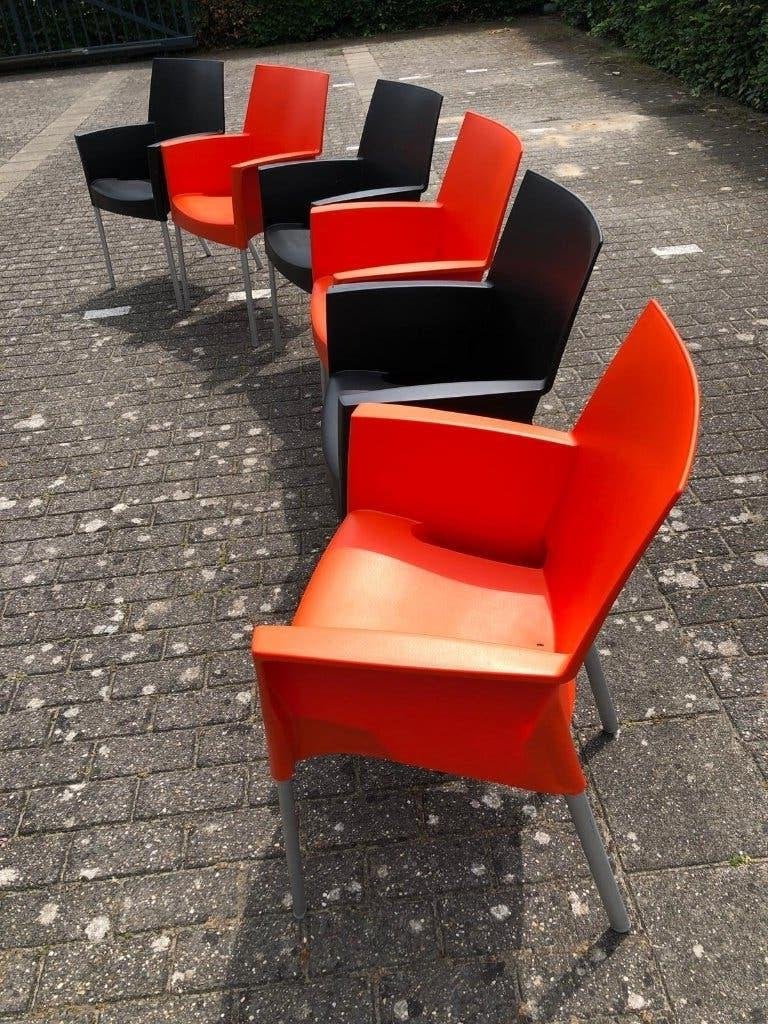 Terrasstoelen kunststof, Ophalen, Zo goed als nieuw, Kunststof, Stapelbaar