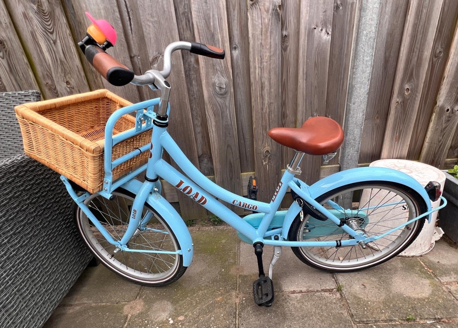 Lichtblauwe Cargo Bakfiets met Mand, Fietsen en Brommers, Fietsen | Bakfietsen, Terugtraprem, Huif, Ophalen, Overige merken