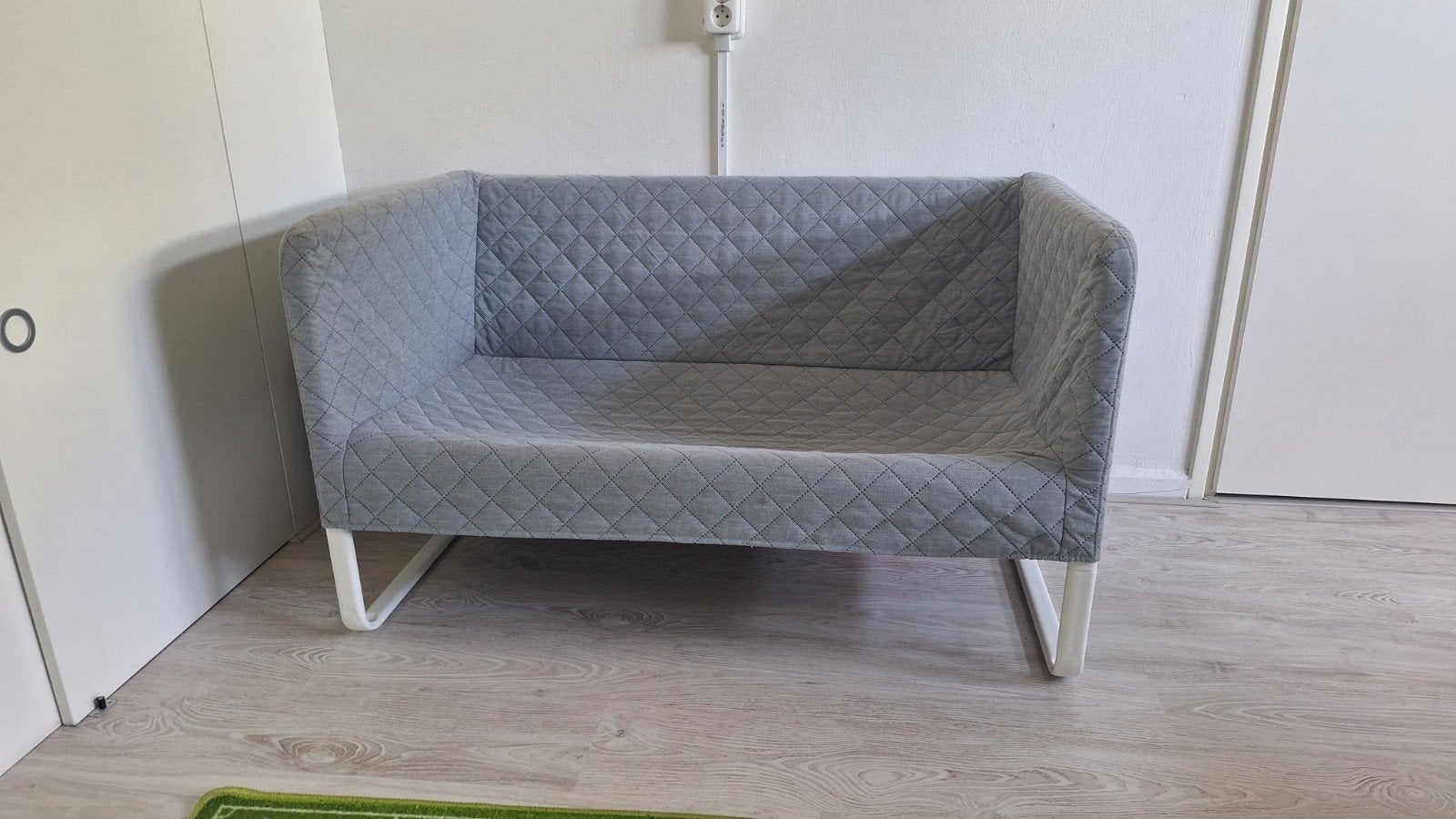 Tweepersoonsbank met metalen onderstel, Ophalen, Modern, Scandinavisch, 150 tot 200 cm, Tweepersoons