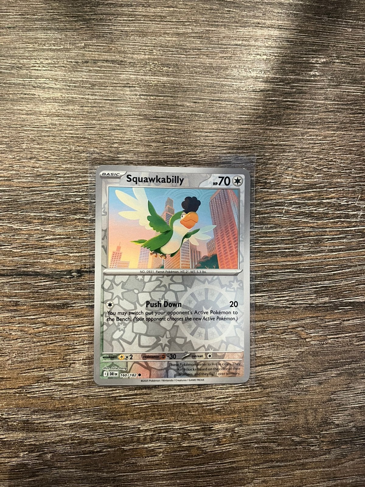 Squawkabilly DRI 160/182 reverse holo, Ophalen of Verzenden, Zo goed als nieuw