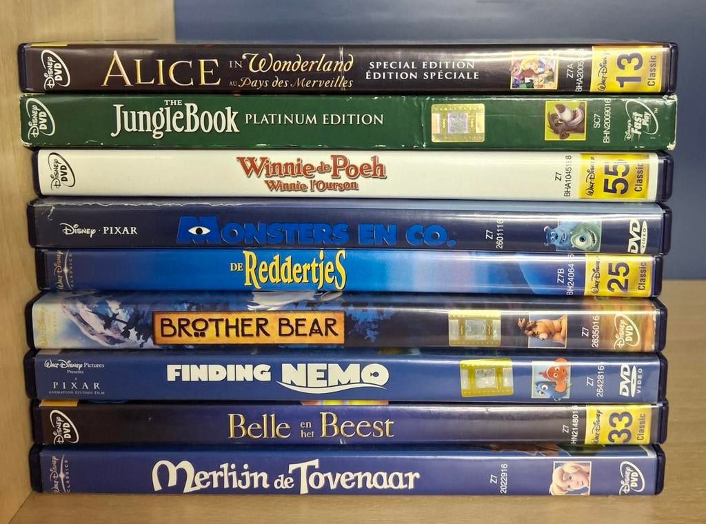 9 originele Disney dvd's, Alle leeftijden, Ophalen of Verzenden, Gebruikt