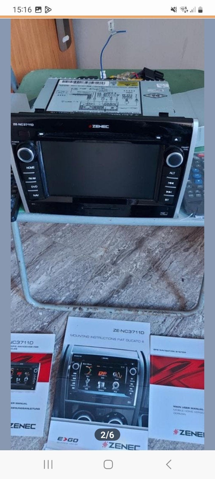 Zenec ZE-NC3711D Navigatiesysteem Fiat Ducato, Ophalen of Verzenden, Nieuw