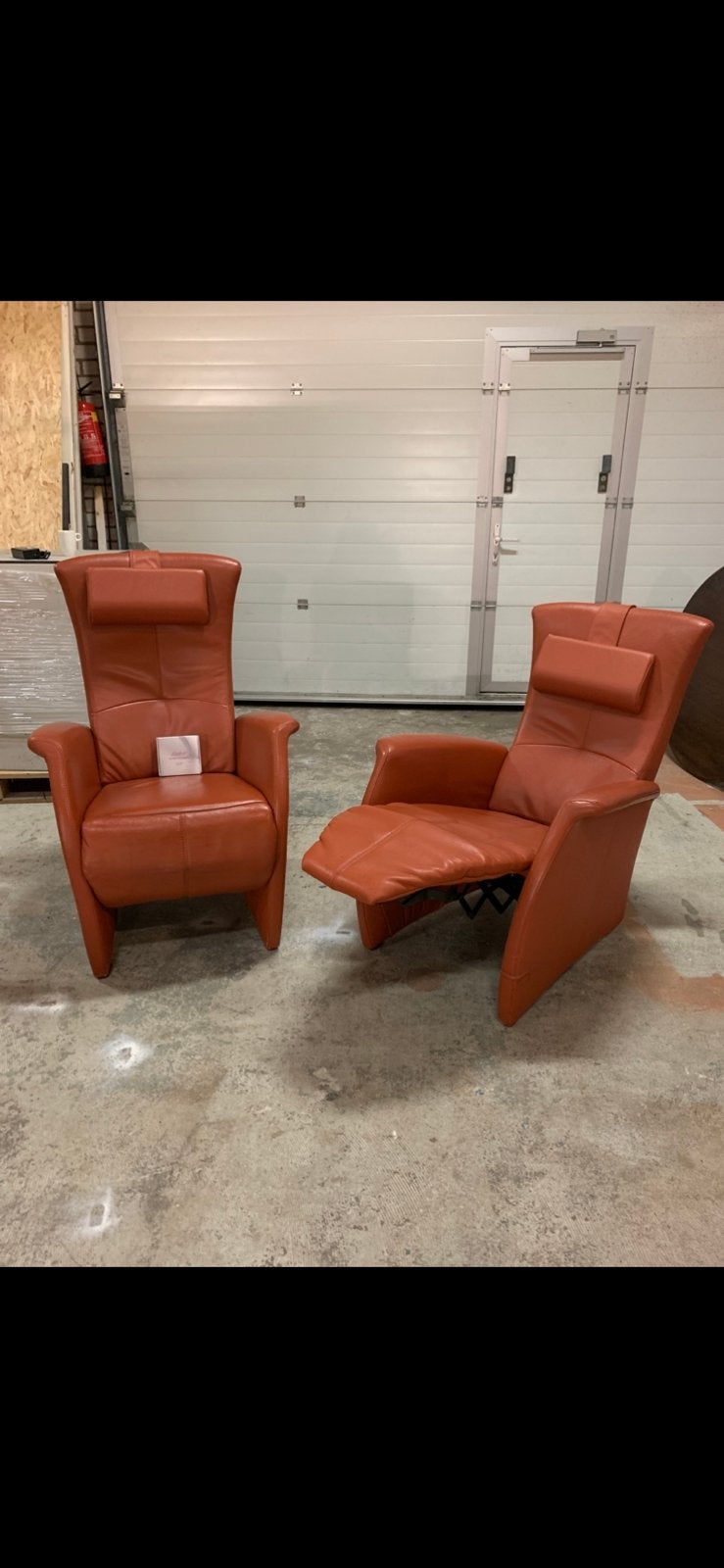 Setje relax fauteuils maat M en maat L, Ophalen, Zo goed als nieuw, 50 tot 75 cm, Leer