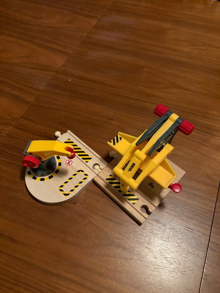 Brio kraan 2x, Ophalen of Verzenden, Gebruikt, Duw- of Trekspeelgoed