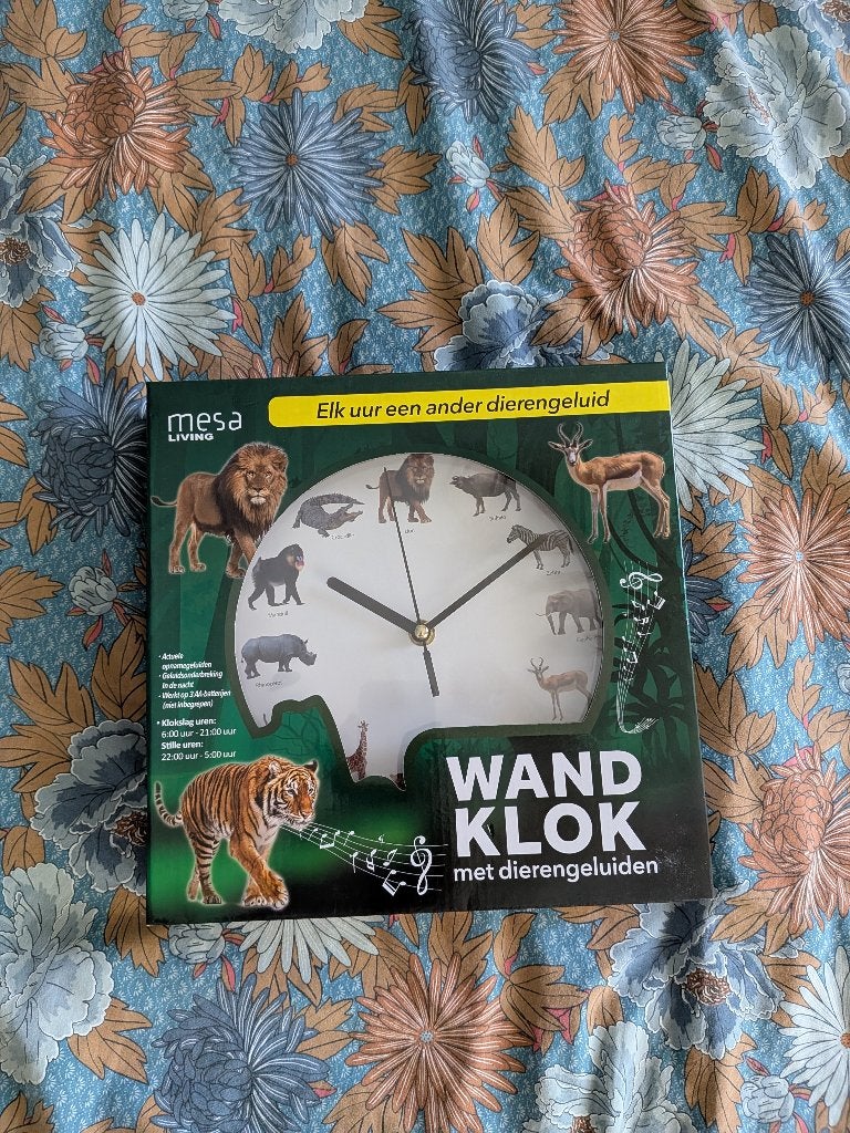 Wandklok met dierengeluiden (mesa living), Ophalen, Nieuw, Overige typen, Met geluid