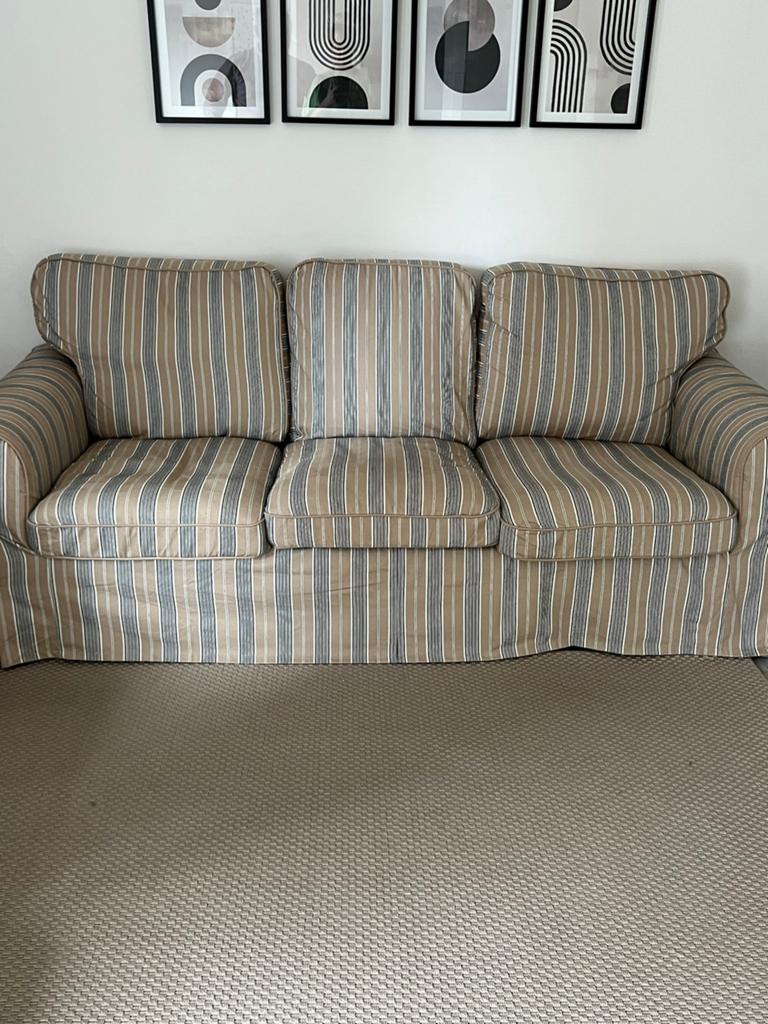 Zo goed als nieuwe EKTORP Ikea bank(en), Ophalen, Driepersoons, 75 tot 100 cm, Zo goed als nieuw