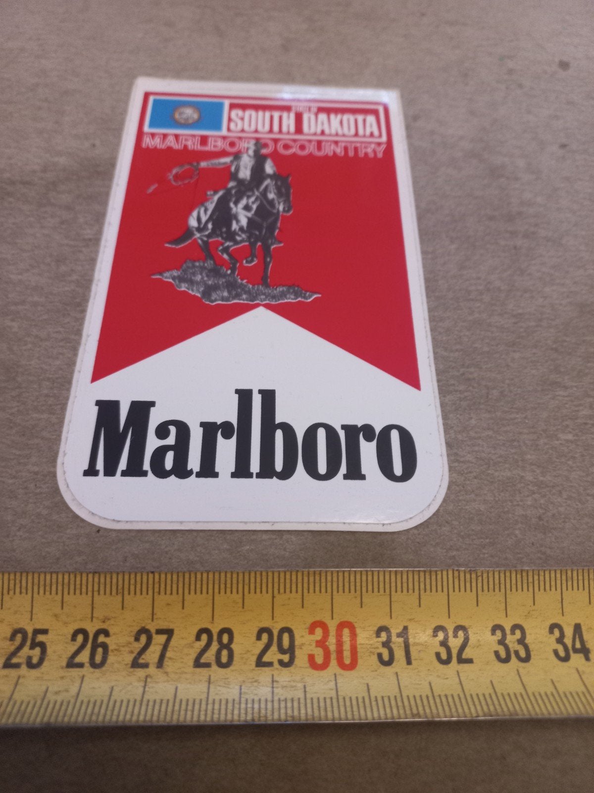 Vintage Marlboro South Dakota sticker, Verzamelen, Stickers, Ophalen of Verzenden, Gebruikt