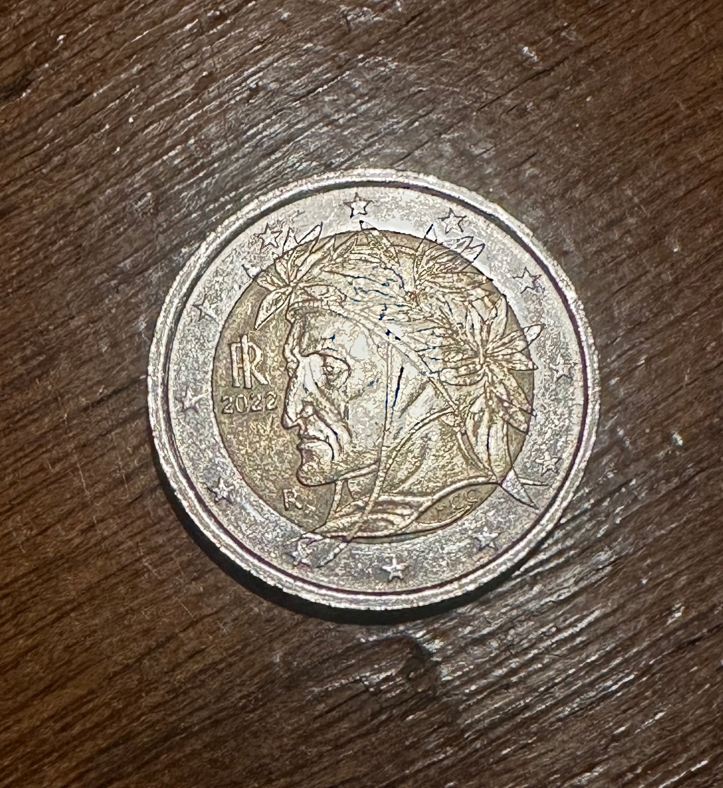 Dante alighieri 2 euro munt zeldzaam, Postzegels en Munten, Munten | Europa | Euromunten, Ophalen of Verzenden, Italië, 2 euro