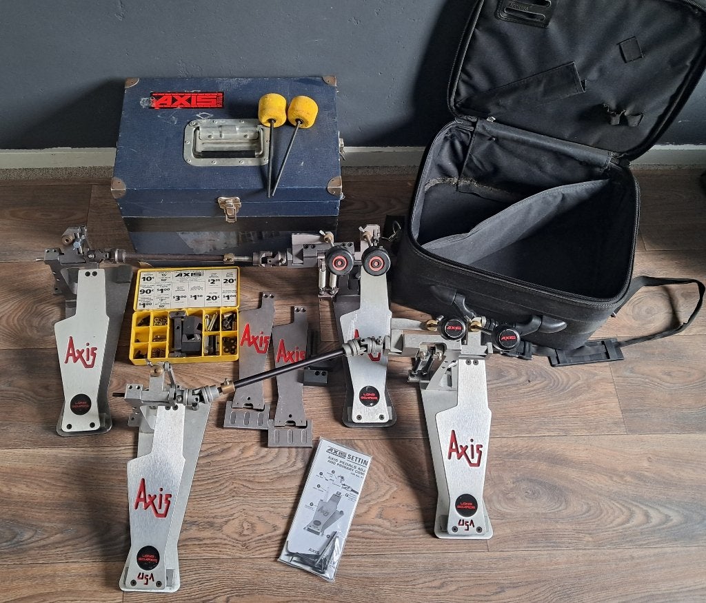 Double bass pedals - Axis DirectDrive + accesiores, Ophalen, Gebruikt, Overige merken