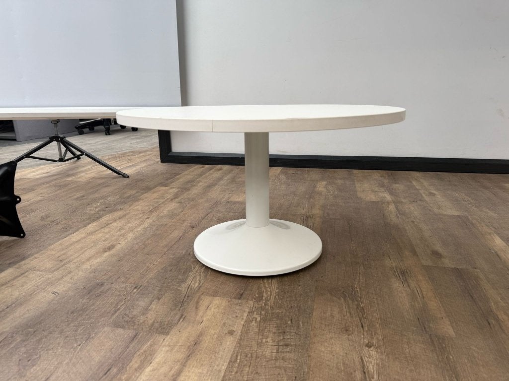 Witte bijzettafel (80), Ophalen of Verzenden, Vierkant