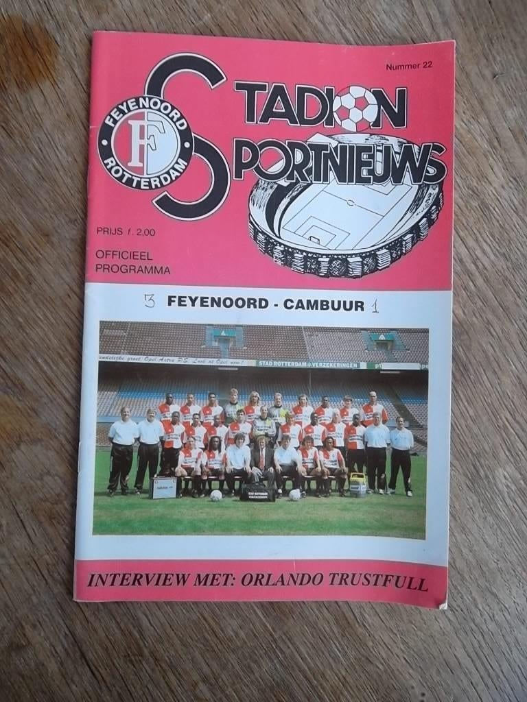 Programmablad Feyenoord-Cambuur 12 april 1993, Ophalen of Verzenden, Gelezen