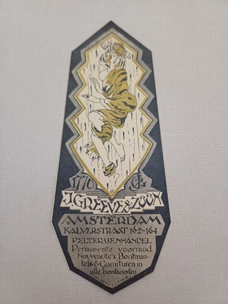 Art Nouv.) Pelterijenhandel Greeve.. ca 1922/ Johanna Coster, Verzamelen, Verzenden, Gebruikt, Reclame