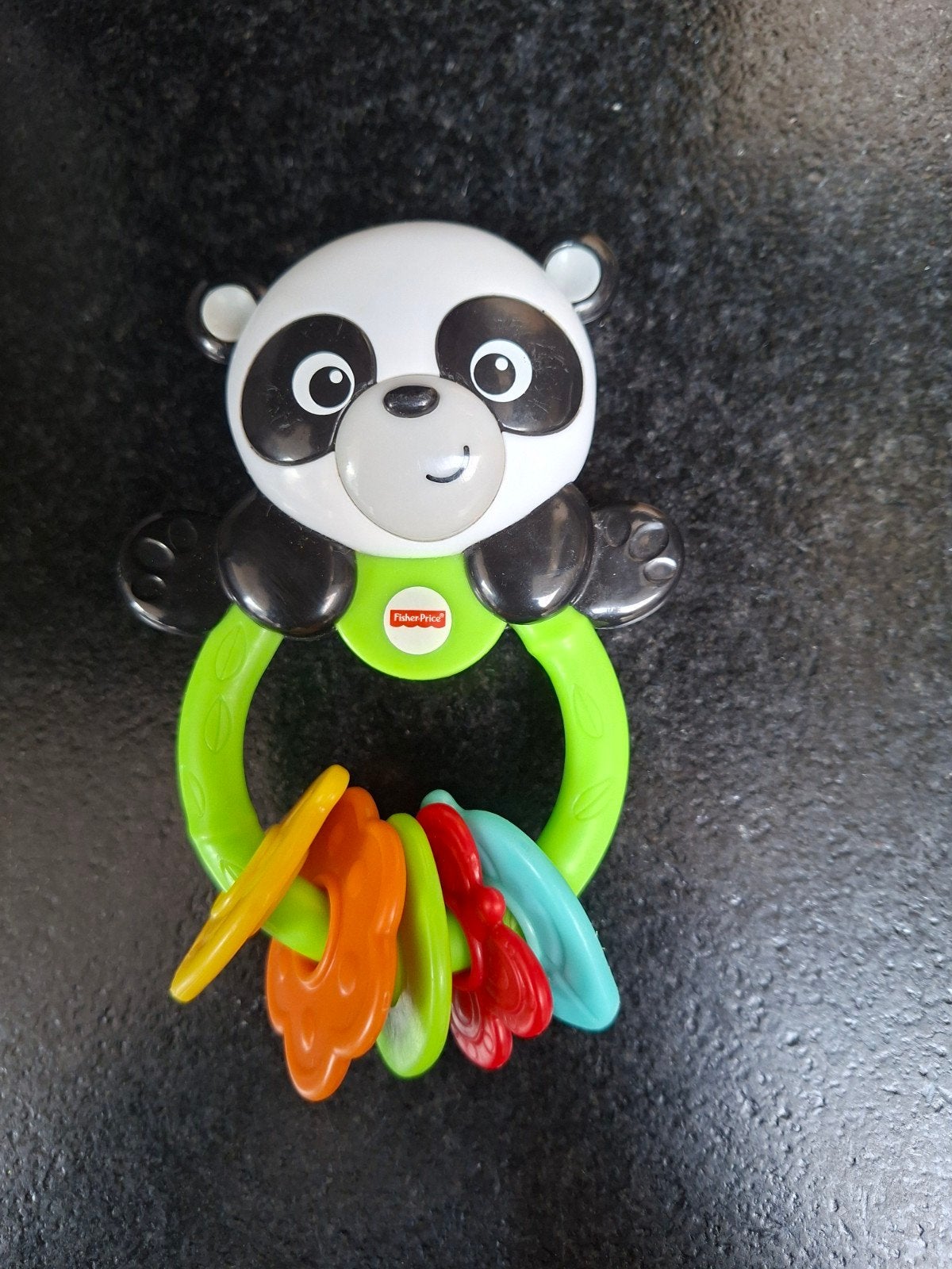 Fisher-Price Panda Rammelaar met Klik-Klak Ringen, Ophalen of Verzenden, Zo goed als nieuw, Rammelaar