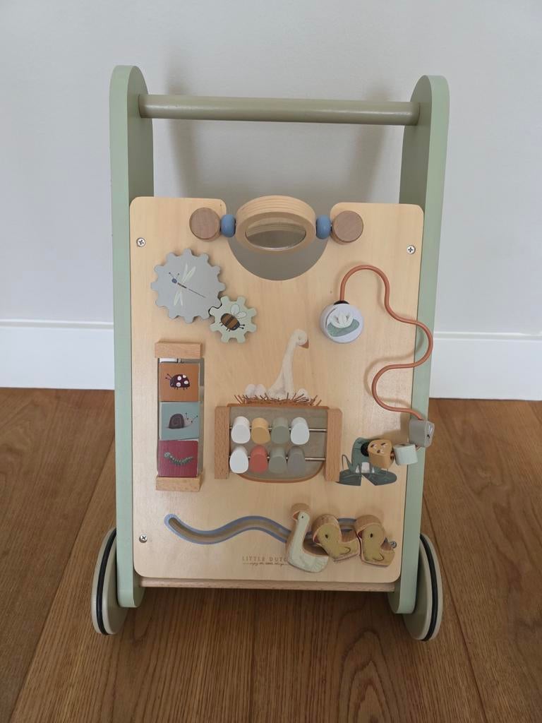 Little Dutch Houten Loopwagen met Activiteitenbord, Ophalen, Gebruikt, Overige typen, Met wieltjes