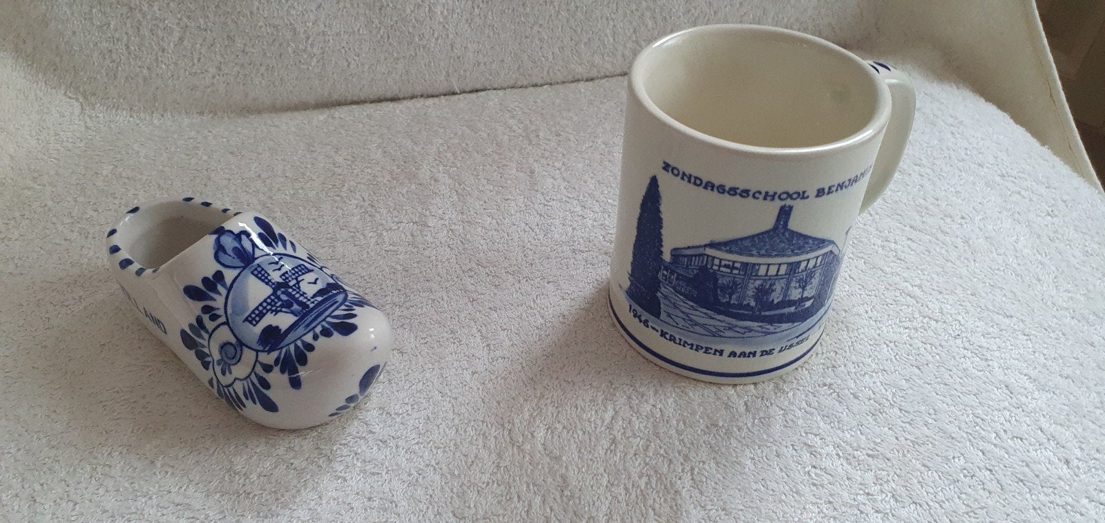 Delfts Blauw Beker en Klompje -, Antiek en Kunst, Ophalen of Verzenden