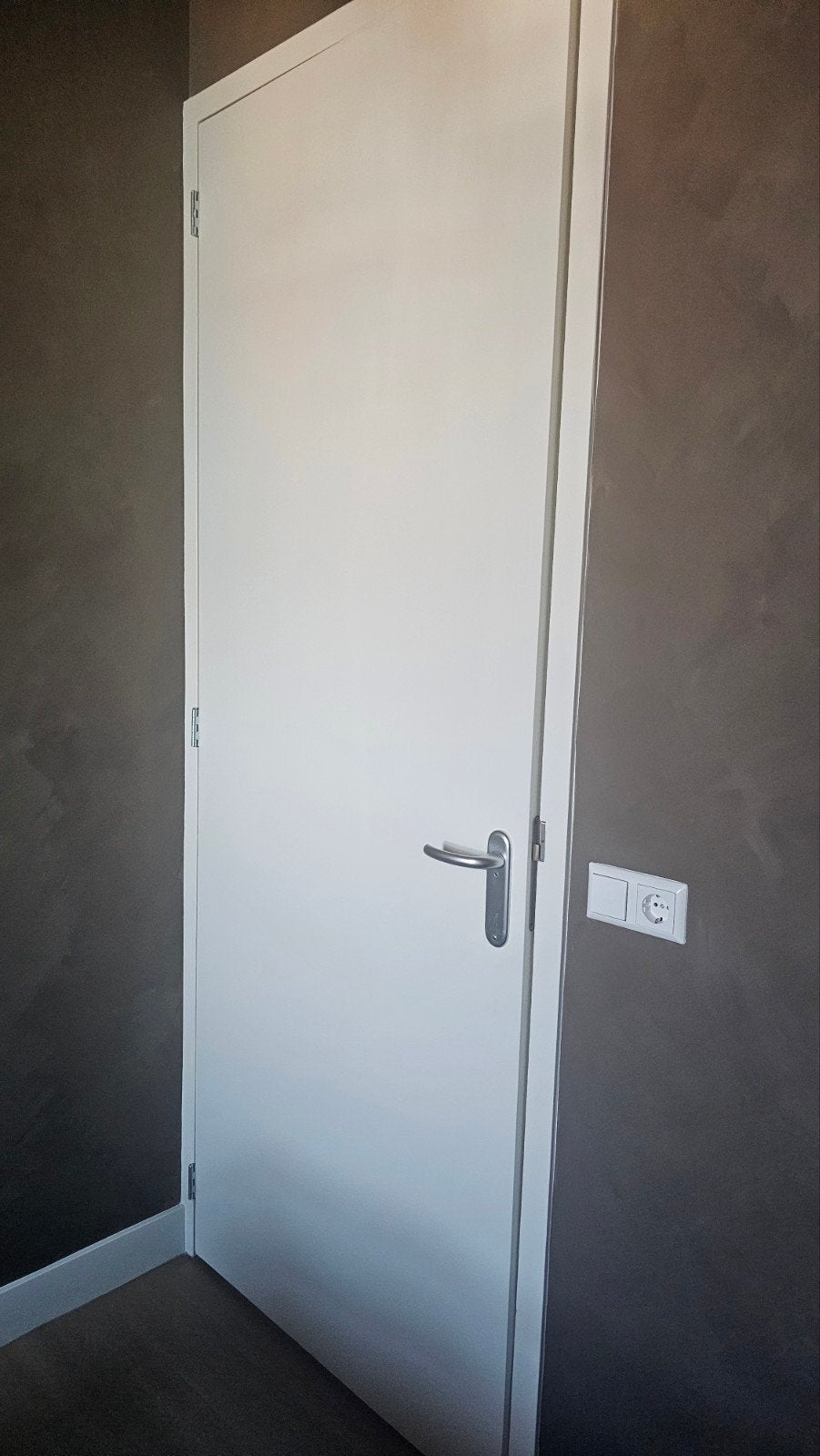 Witte stompe binnendeur, linksdraaiend (231,5 x 88 cm), Ophalen, Binnendeur, 215 cm of meer