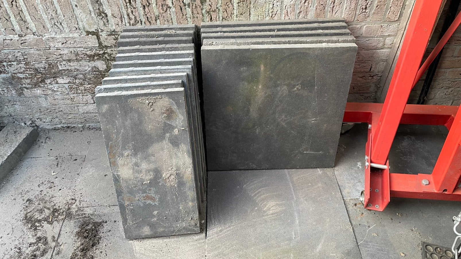 Tuintegels 60x60 en 60x30, Ophalen, Zo goed als nieuw, Minder dan 5 m², Beton