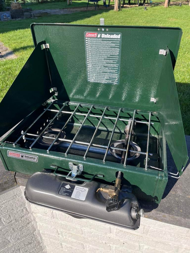 Coleman benzine kooktoestel camping, Ophalen of Verzenden, Zo goed als nieuw