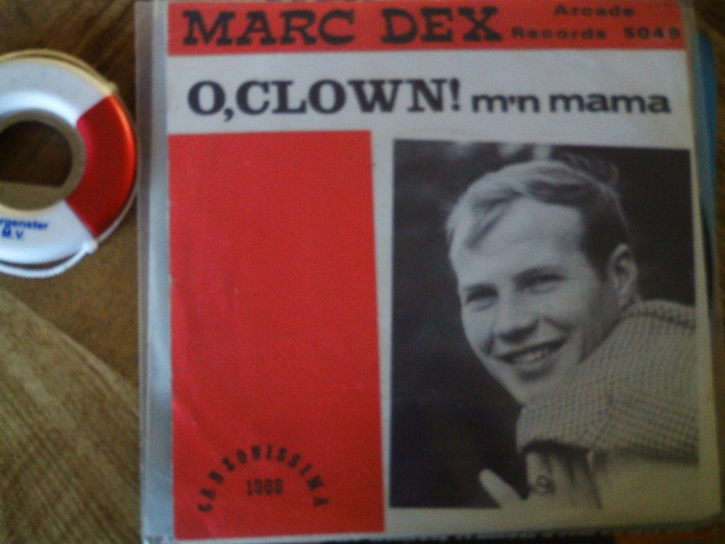 Marc Dex - O, Clown! //// m'n mama (Vinyl Single)  10s, Cd's en Dvd's, 7 inch, Ophalen of Verzenden, Zo goed als nieuw, Beschermende buitenhoes