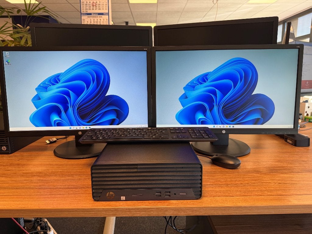 HP PD 400G7 SFF I5/16GB/512GB/2TB/W11p + 2x24"monitor RX550x, Gebruikt, 2 TB, Gaming, HDD