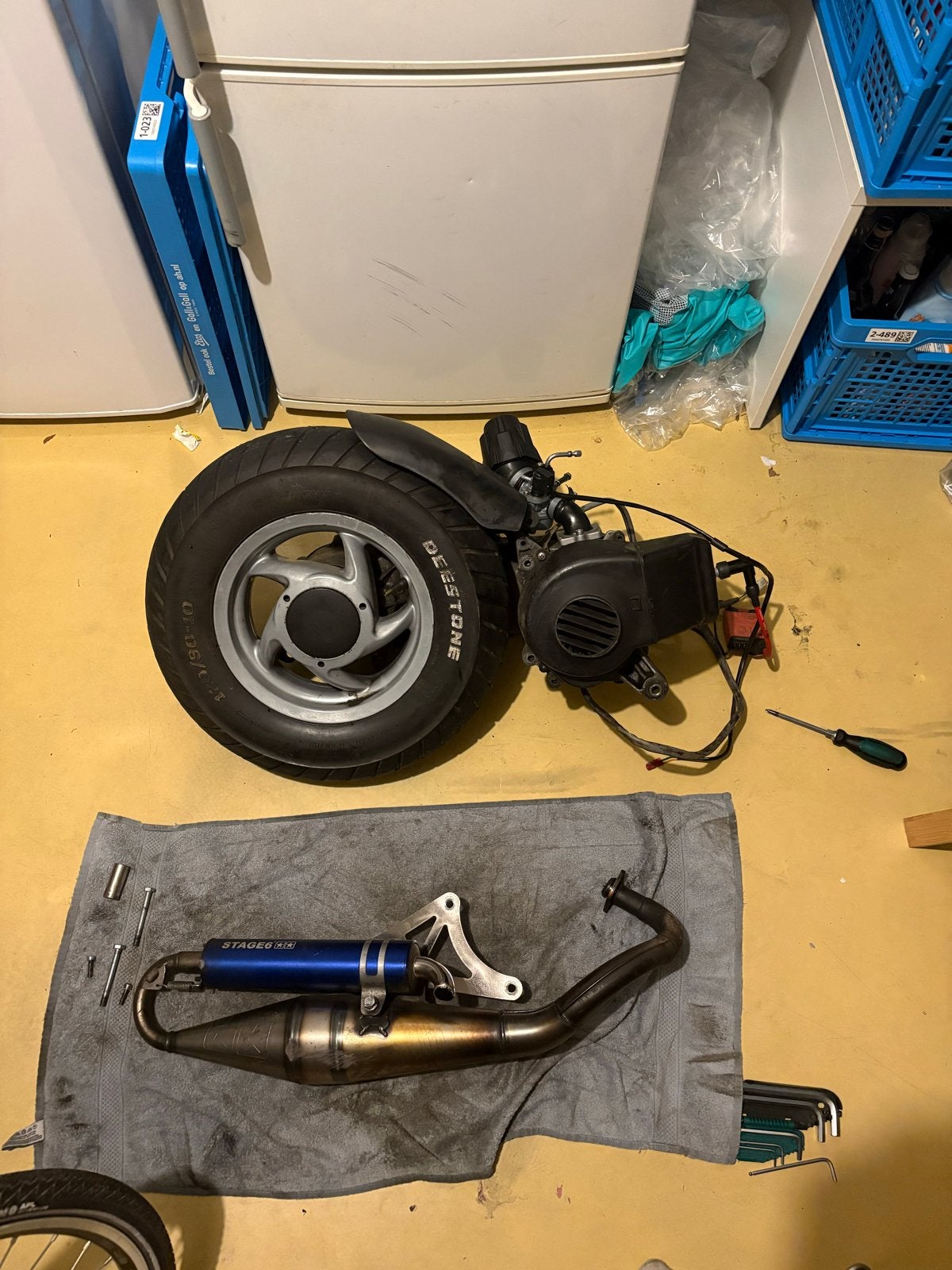 70cc Malossi Sport Blok plug en play met stage 6 uitlaat, Ophalen of Verzenden, Gebruikt, Blok, Overige merken
