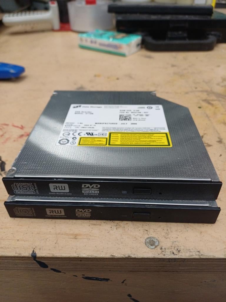 2x Compacte Interne DVD Brander Zwart, Computers en Software, Optische drives, MacOS, Windows, Cd, Dvd, Ophalen of Verzenden