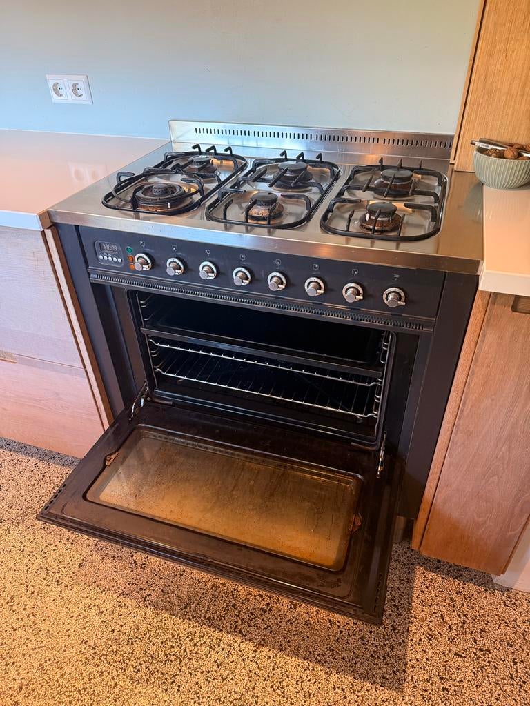 Boretti Fornuis met Oven, Witgoed en Apparatuur, Ophalen, Gebruikt, 60 cm of meer, Grill