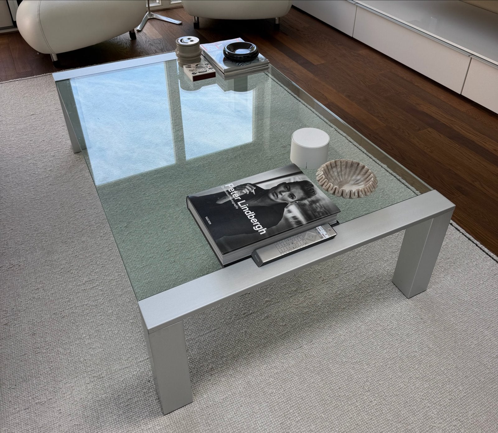 Mooie grote salontafel van glas en metaal, 1.40x90, Ophalen, 100 tot 150 cm, 50 tot 100 cm, Rechthoekig