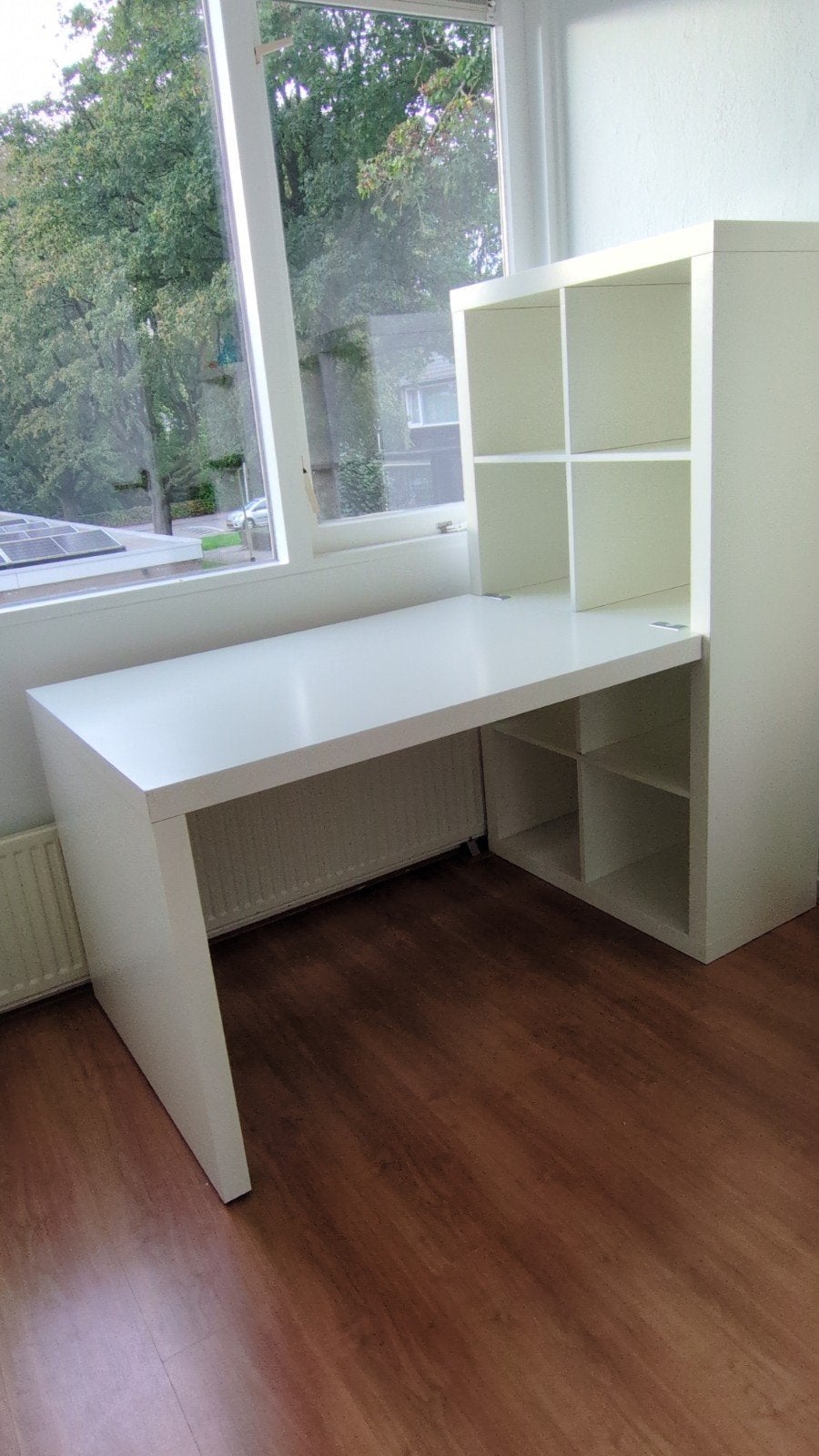 Kallax bureau IKEA wit, Ophalen, Gebruikt, 115 cm, Spaanplaat of MDF