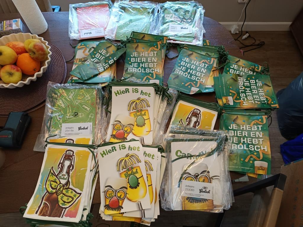 Grote verzameling vintage Grolsch slingers/vaantjes (40+), Verzamelen, Biermerken, Ophalen of Verzenden, Zo goed als nieuw, Overige typen