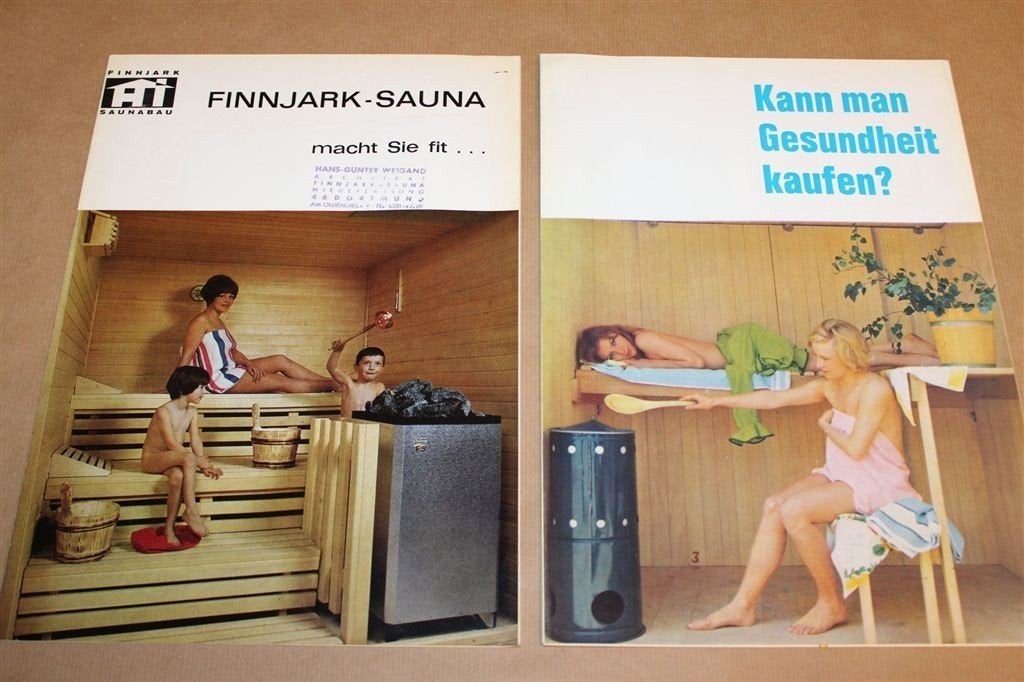 Marktplaats-titel: Finnjark & Drelux — Vintage Saunabrochure, Boeken, Ophalen of Verzenden, Gelezen
