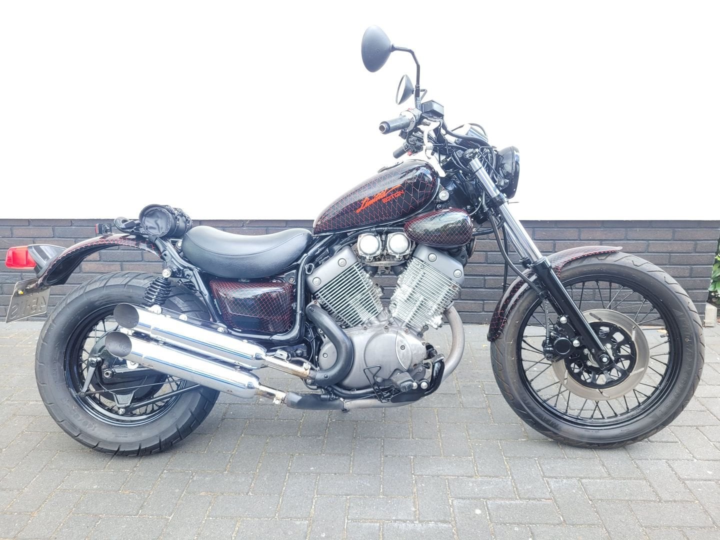 YAMAHA XV 535 VIRAGO A2 35 KW -Leuke beginnersmotor-zie foto, 2 cilinders, 535 cc, Chopper, Bedrijf