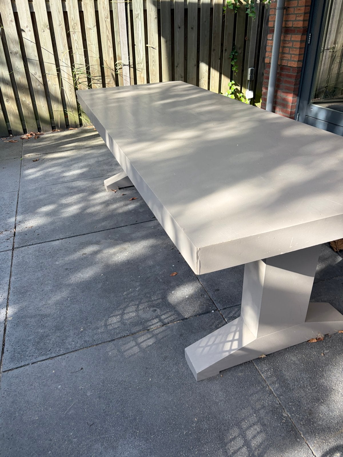 Grote tuintafel 2,5m lang - ideaal voor buiten, Ophalen, Gebruikt, Rechthoekig, Hout