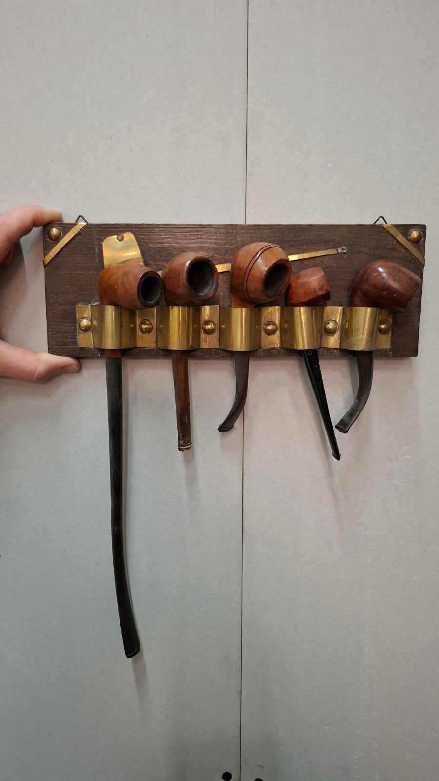 Pijpenkapstok met pijpen, Ophalen of Verzenden, Gebruikt, Hout