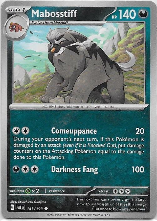 Paldea Evolved,  Mabosstiff [uncommon] 143/193, Verzenden, Nieuw, Losse kaart
