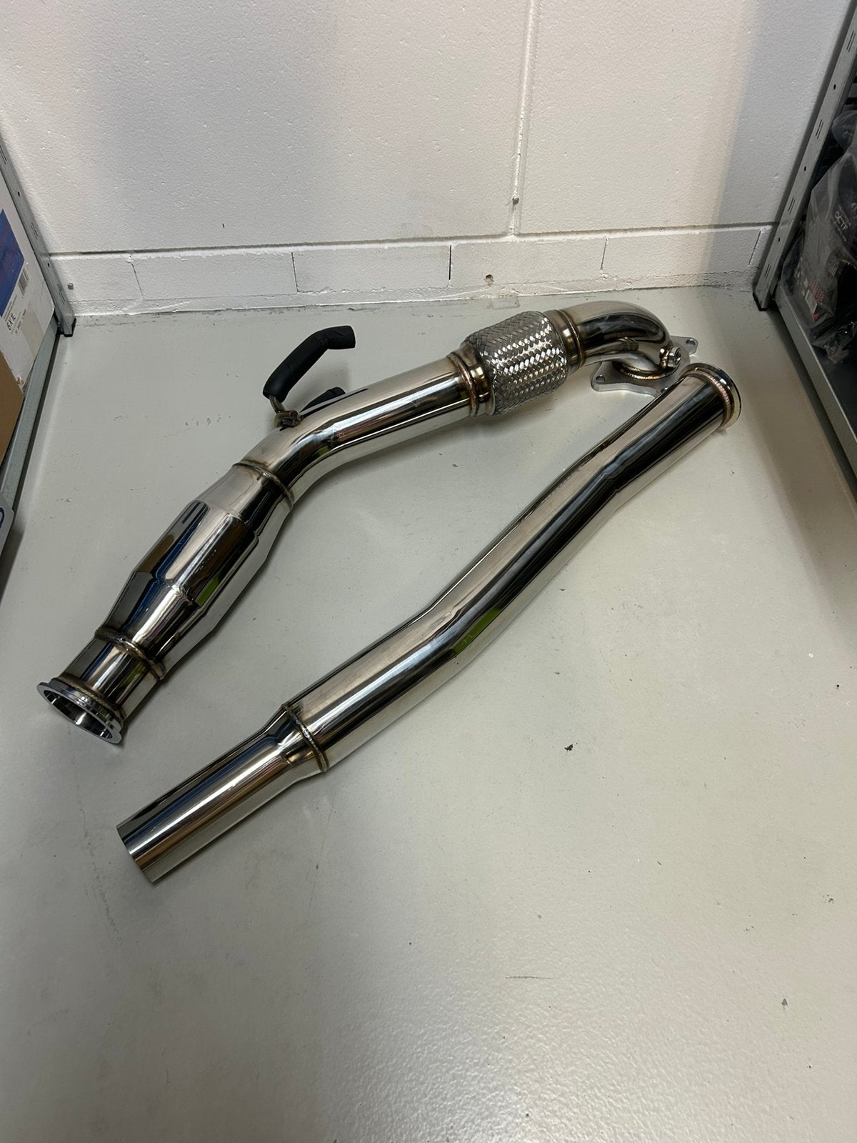3” RVS Downpipe Golf 5 GTI / Golf 6 GTI, Auto-onderdelen, Ophalen of Verzenden, Nieuw, Volkswagen