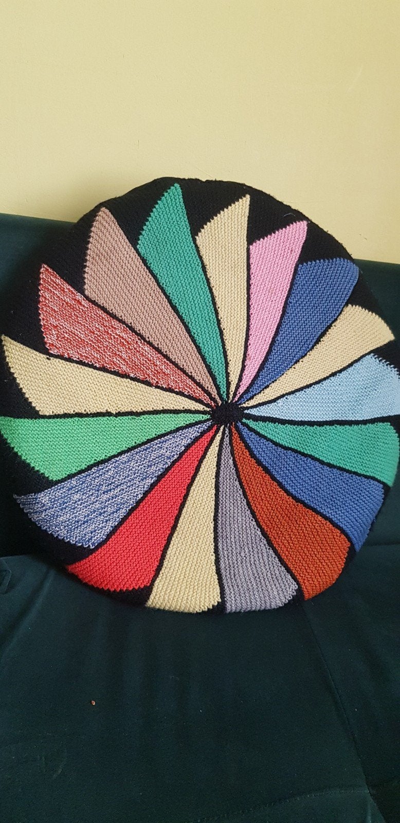 Vintage kussen rond, Antiek en Kunst, Ophalen of Verzenden