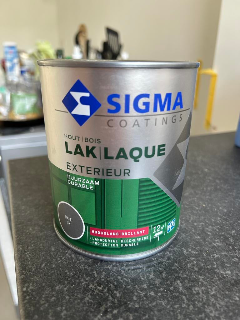 Sigma buitenlak hoogglans 0.75L monumentengroen, Ophalen, Nieuw, Lak, Minder dan 5 liter
