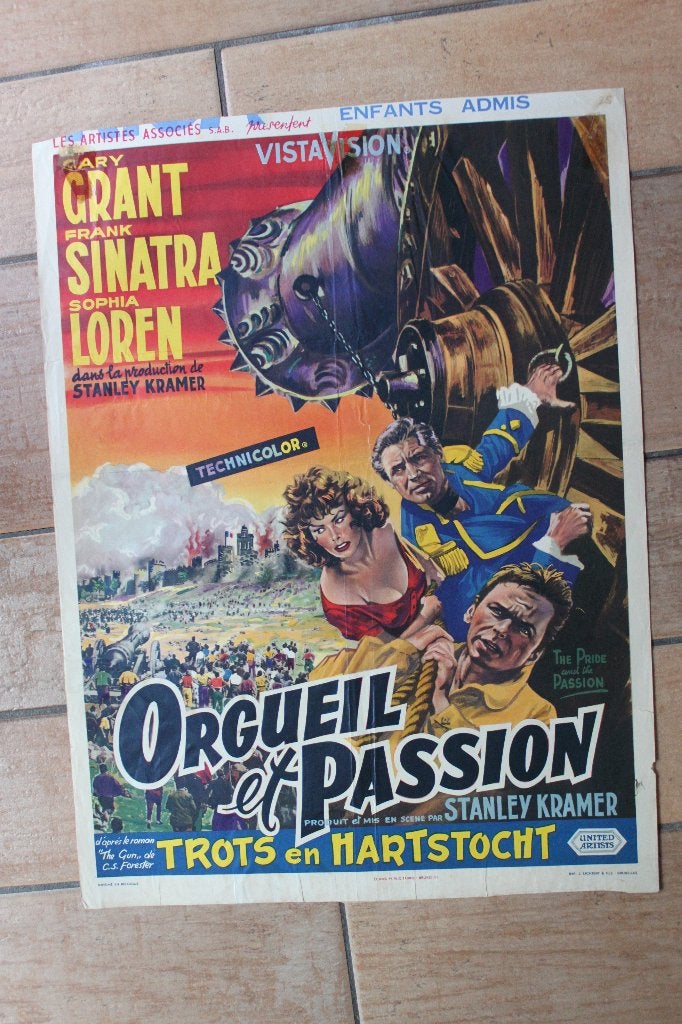 filmaffiche Pride And The Passion Sophia Loren filmposter, Verzamelen, Ophalen of Verzenden, A1 t/m A3, Film en Tv, Rechthoekig Staand