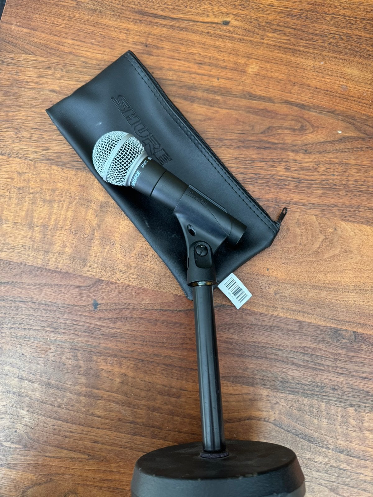 Shure SM58 met K&M tafelvoet, Verzenden, Zo goed als nieuw, Zangmicrofoon